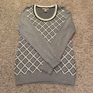 Banana Republic Geometric Diamond Print Sweater